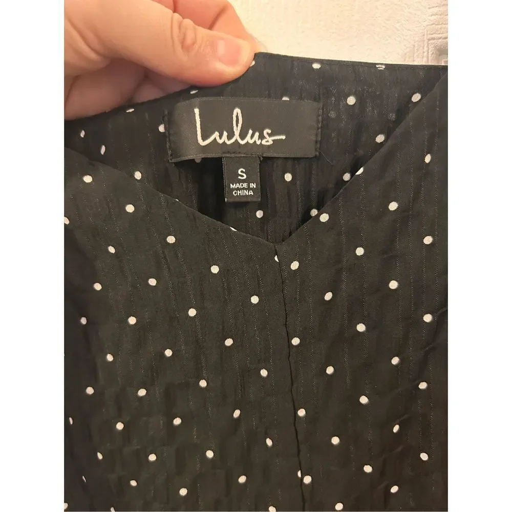Lulus Charming Ways Black and White Polka Dot Culotte Jumpsuit - Picture 7 of 11